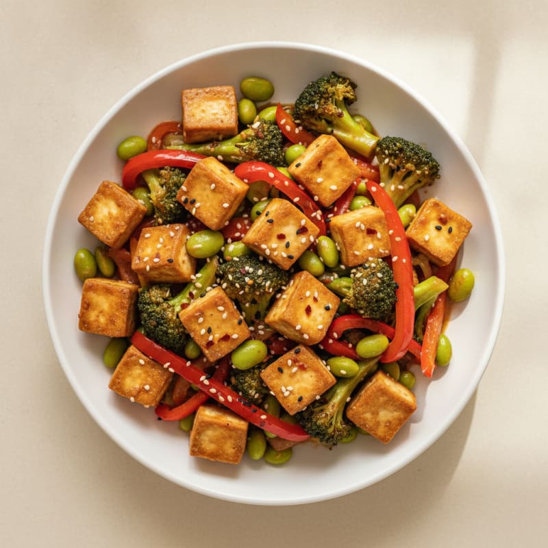 Sesame Tofu Stir-Fry