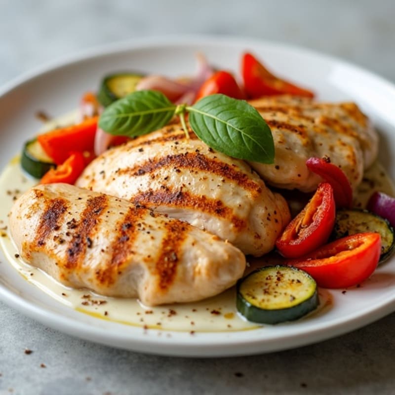 Creamy Spiced Chicken with Roasted Vegetables