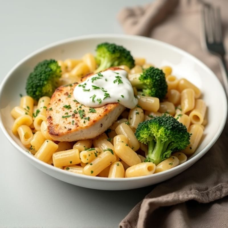 Creamy Garlic Parmesan Chicken Pasta with Broccoli