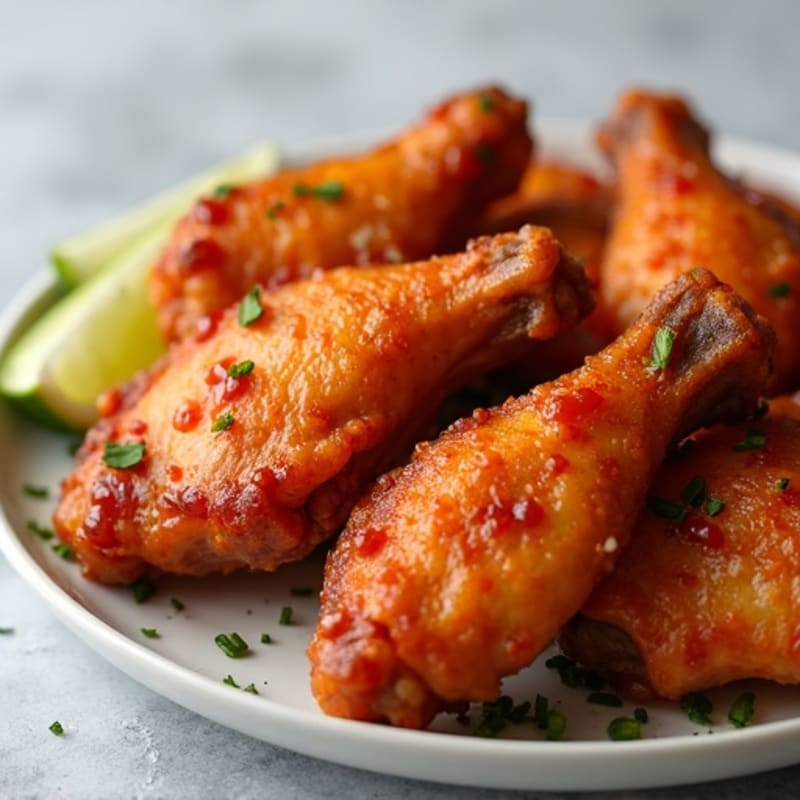 Crispy Baked Honey-Sriracha Chicken Wings