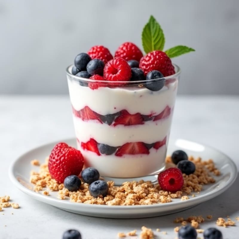 Creamy Greek Yogurt Protein Parfait with Mixed Berries