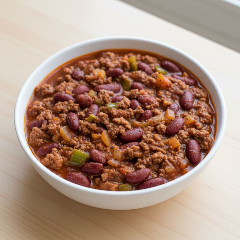 Slow Cooker Beef Chili with Kidney Beans