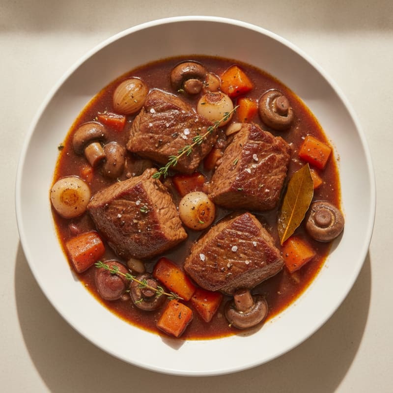 Beef Bourguignon with Pearl Onions