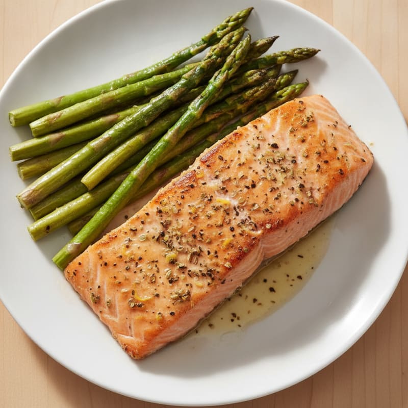 Lemon Herb Grilled Salmon with Asparagus