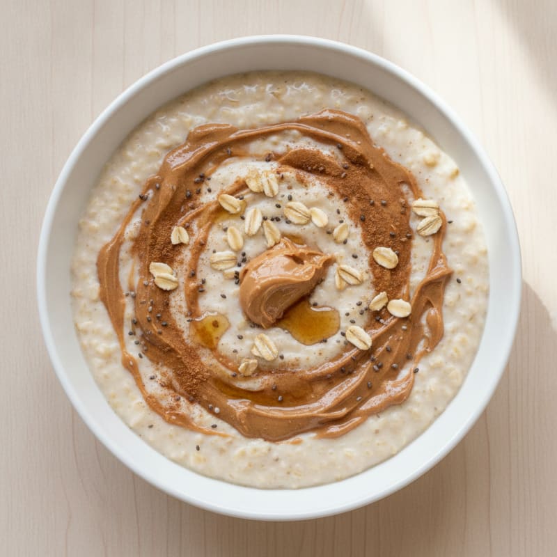Peanut Butter Swirl Overnight Oats