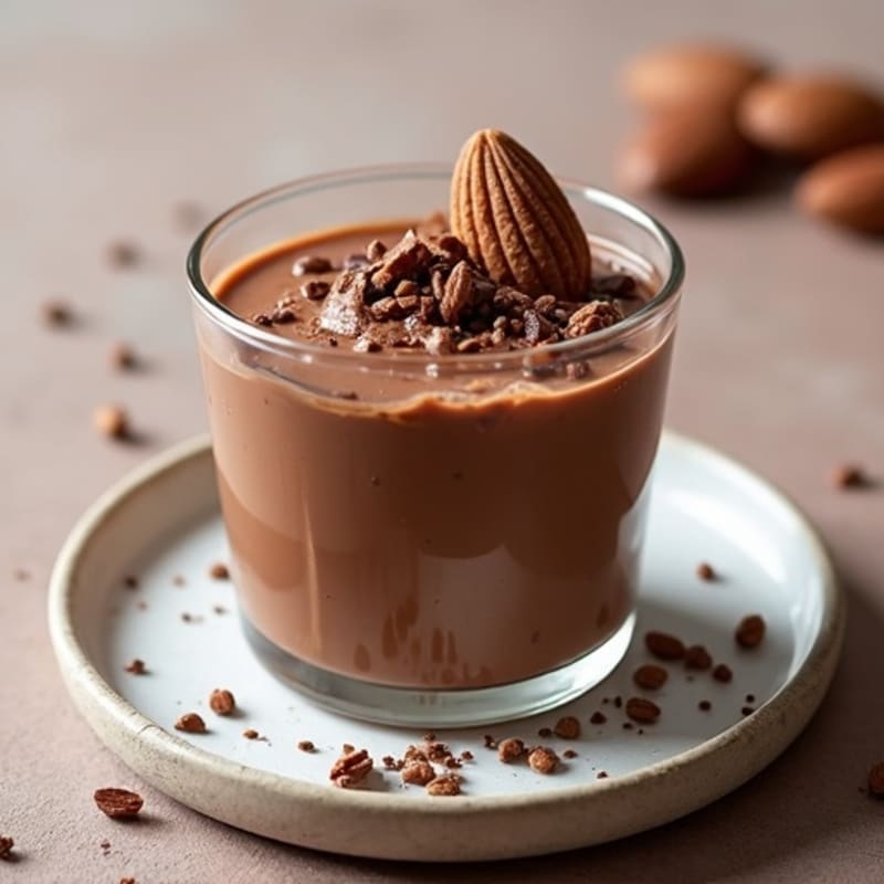 Silky Chocolate Protein Pudding with Chia Seeds