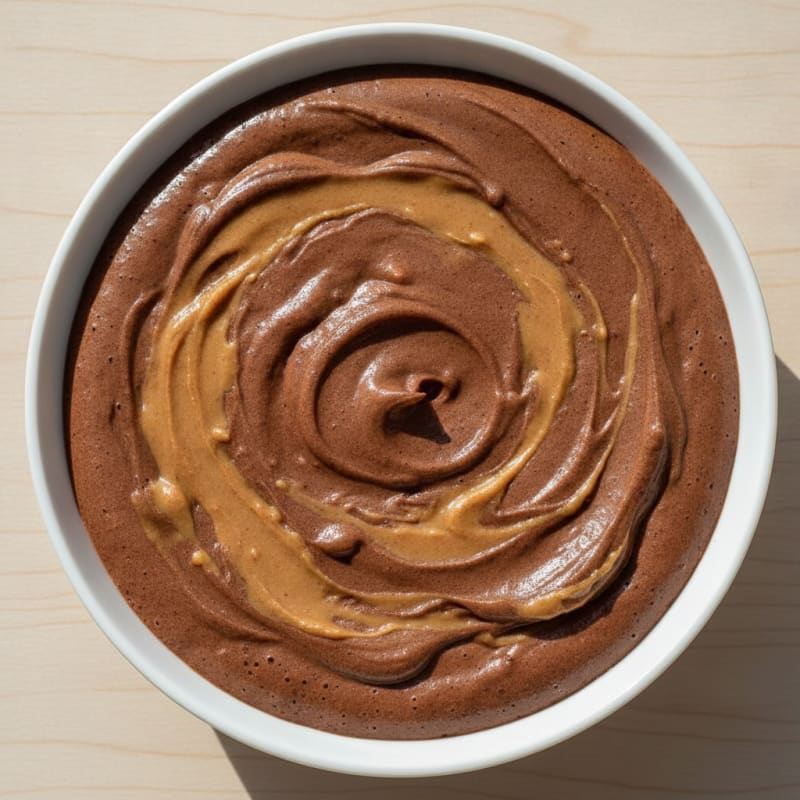 Silky Chocolate Protein Pudding with Peanut Butter Swirl