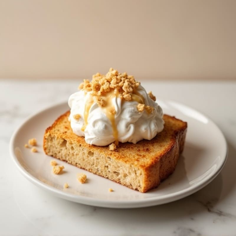 Creamy Vanilla Protein Fluff and Peanut Butter Whole Grain Toast