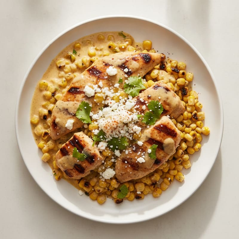 Grilled Elote-Style Chicken and Corn