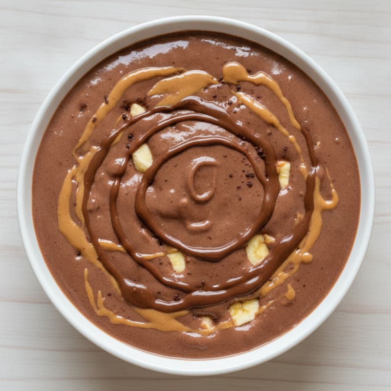 Chocolate Protein Shake with Peanut Butter and Banana