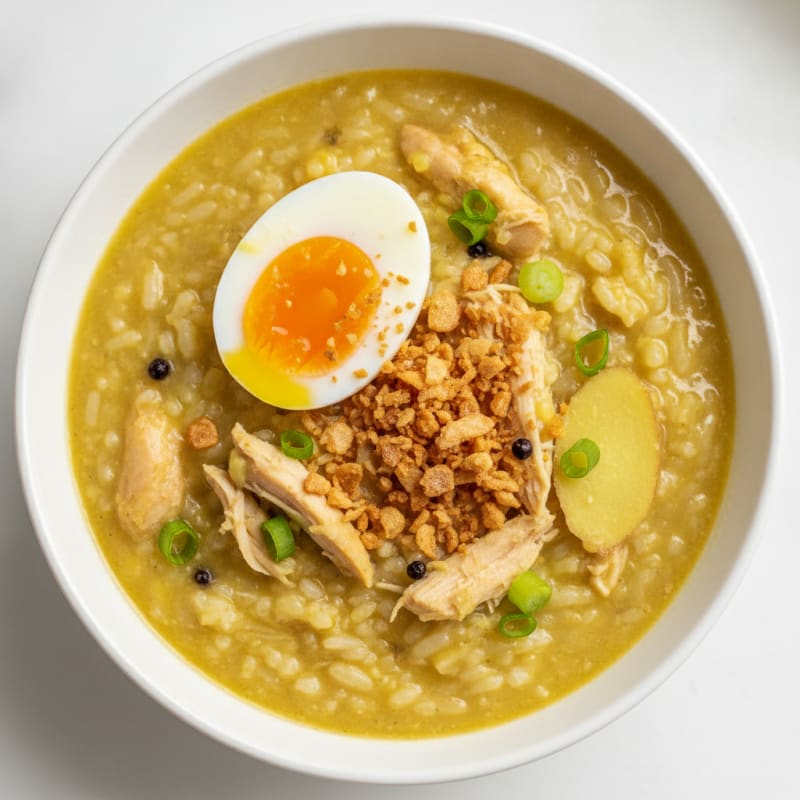 Filipino Ginger Chicken Rice Porridge (Arroz Caldo)