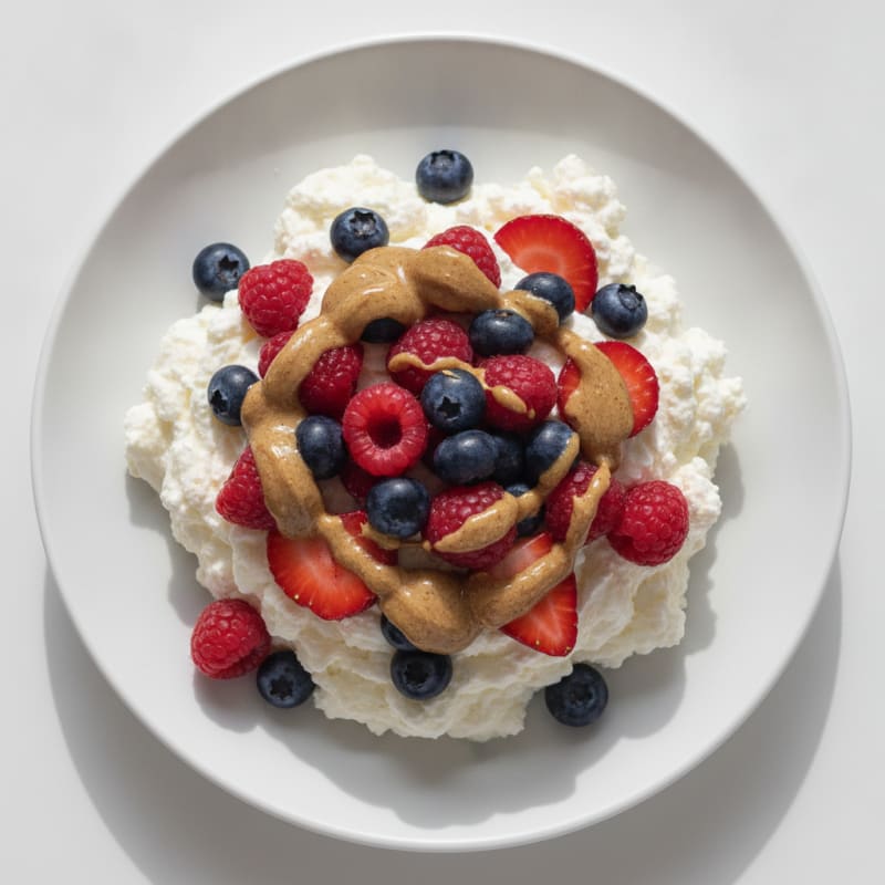 Silky Greek Yogurt Protein Mousse with Mixed Berries