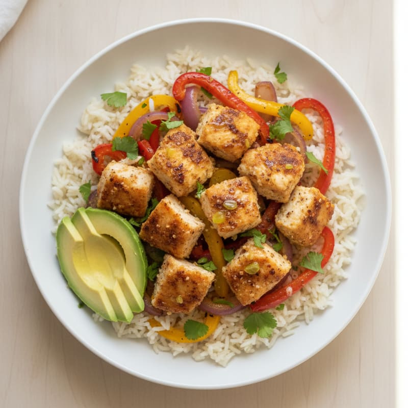 Air Fryer Chili-Lime Chicken Bowl