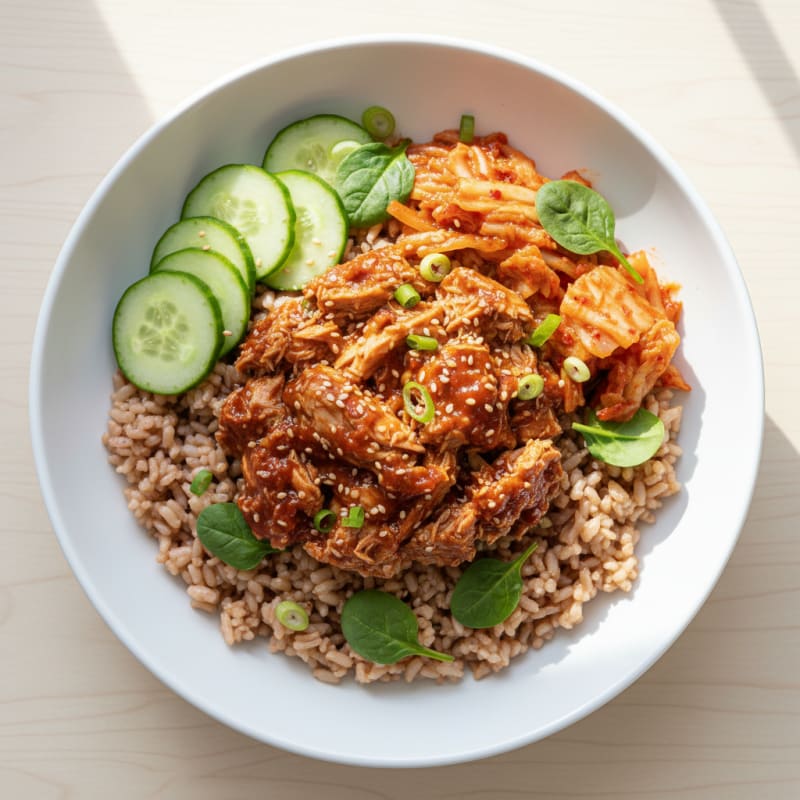 Gochujang Tuna Kimchi Rice Bowl