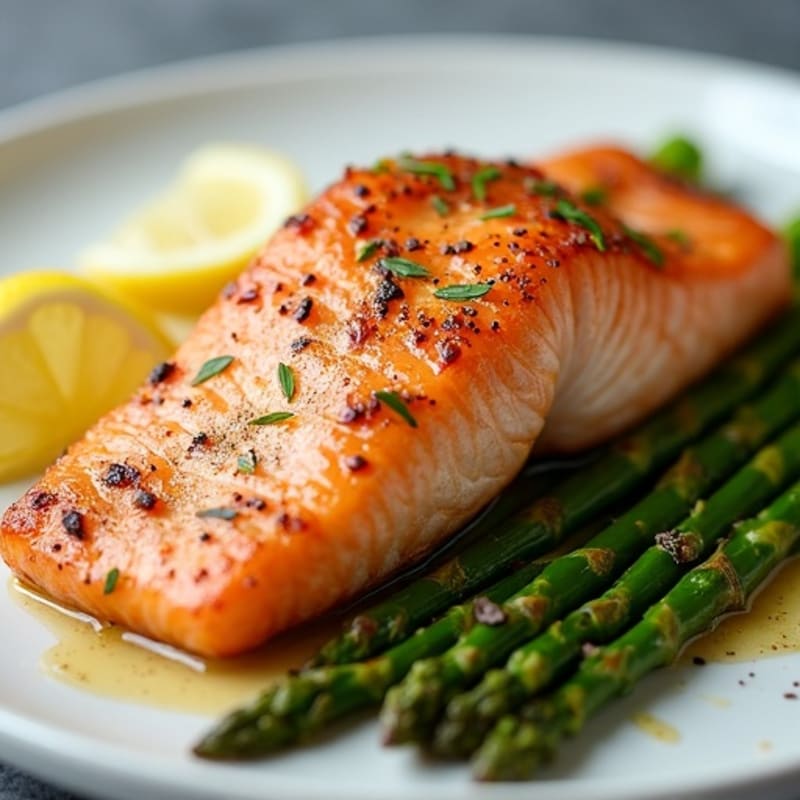 Crispy Baked Salmon with Roasted Asparagus