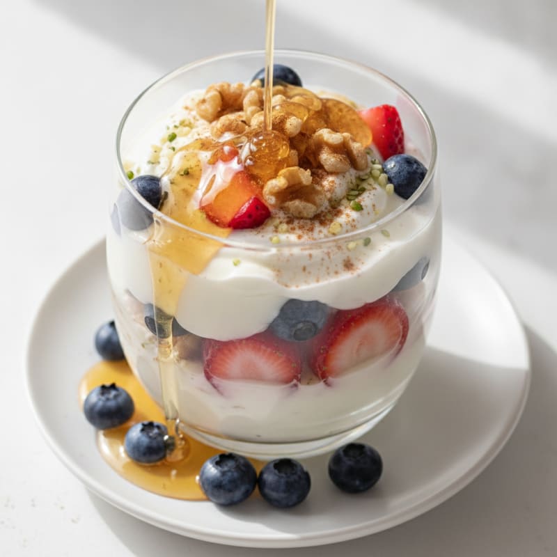 Honey-Kissed Greek Yogurt Berry Parfait
