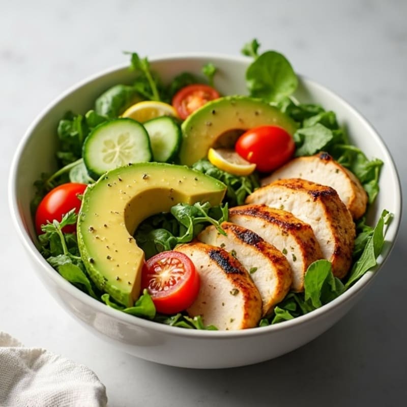 Crisp Avocado Chicken Salad Bowl