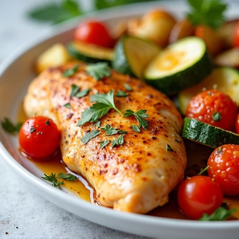 Sheet Pan Lemon-Garlic Chicken and Roasted Vegetables