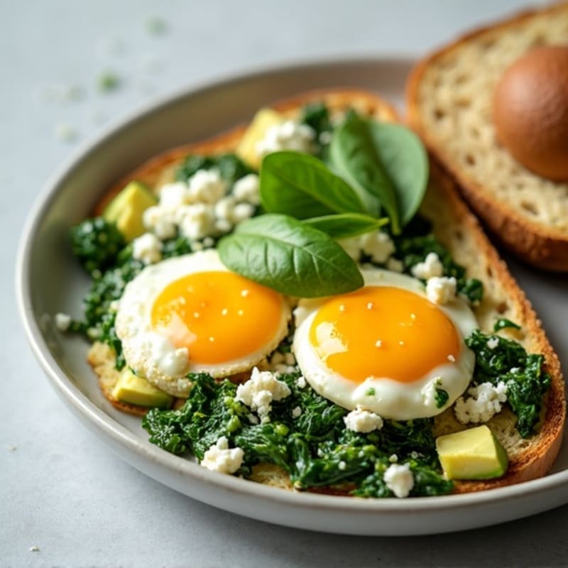 Egg White and Spinach Scramble with Cottage Cheese
