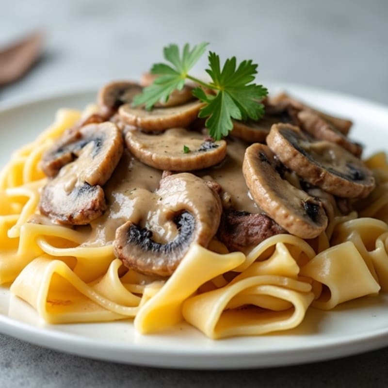 Creamy Lean Beef and Mushroom Stroganoff