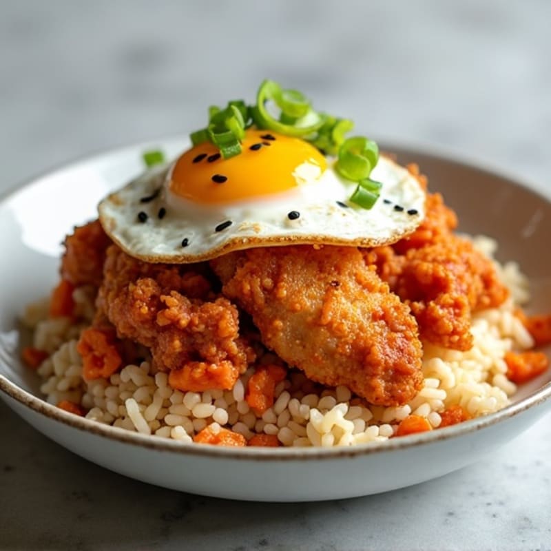 Crispy Chicken Kimchi Fried Rice