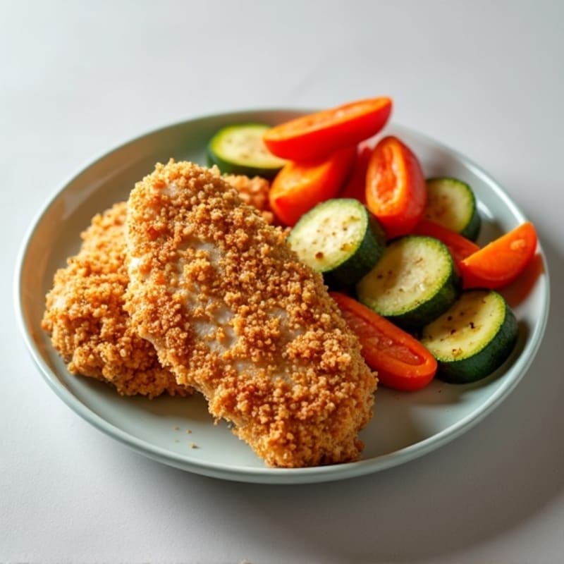 Crispy Chicken and Roasted Veggie Snack Plate