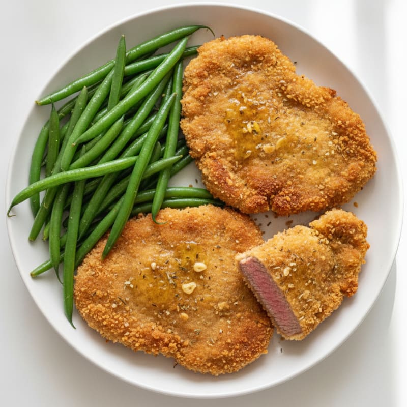 Baked Beef Milanesa with Herbs