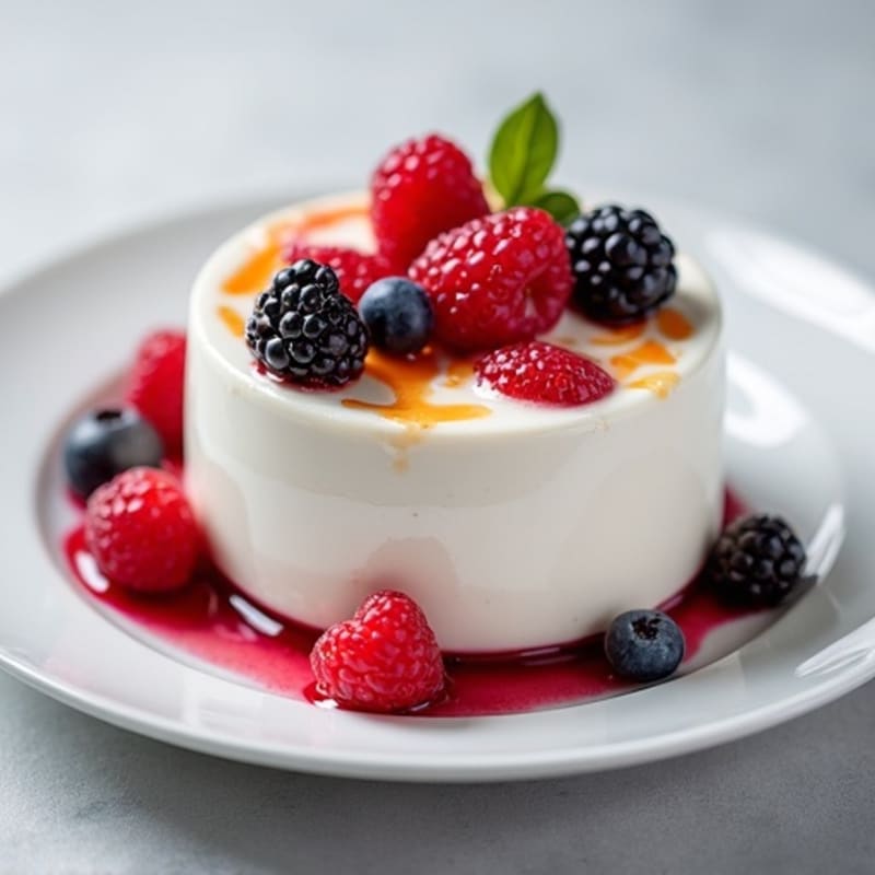 Silky Greek Yogurt Protein Mousse with Berries