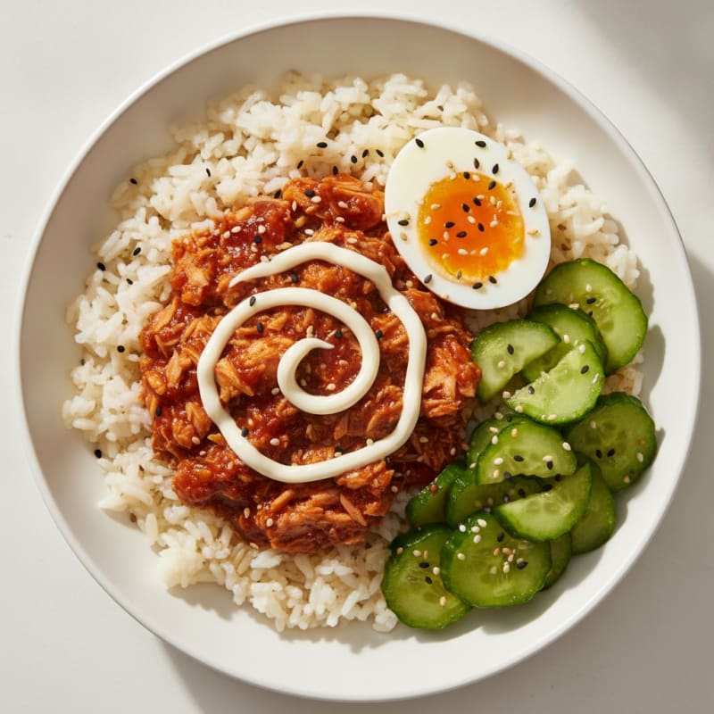 Gochujang Tuna Rice Bowl with Quick Cucumbers