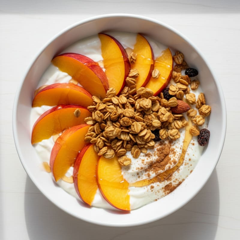 Nectarine Yogurt Bowl with Granola