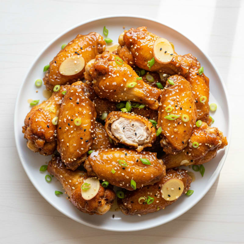 Crispy Honey-Garlic Chicken Wings