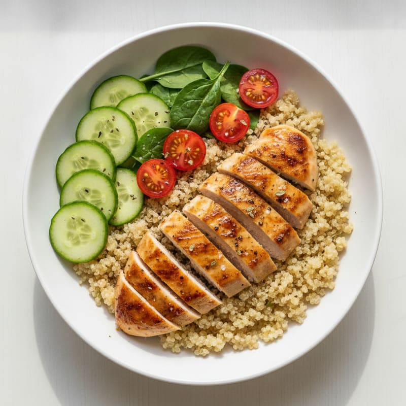 Lemon Herb Chicken and Quinoa Bowl