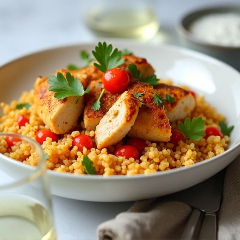 Aromatic Coconut-Spiced Chicken with Cauliflower Rice