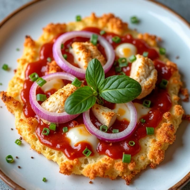 Crispy High-Protein BBQ Chicken Pizza