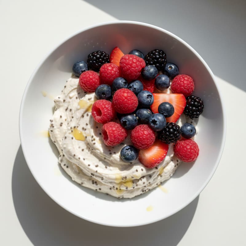 Skyr Protein Mousse with Fresh Berries
