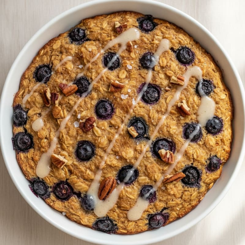 Blueberry Pecan Baked Oatmeal