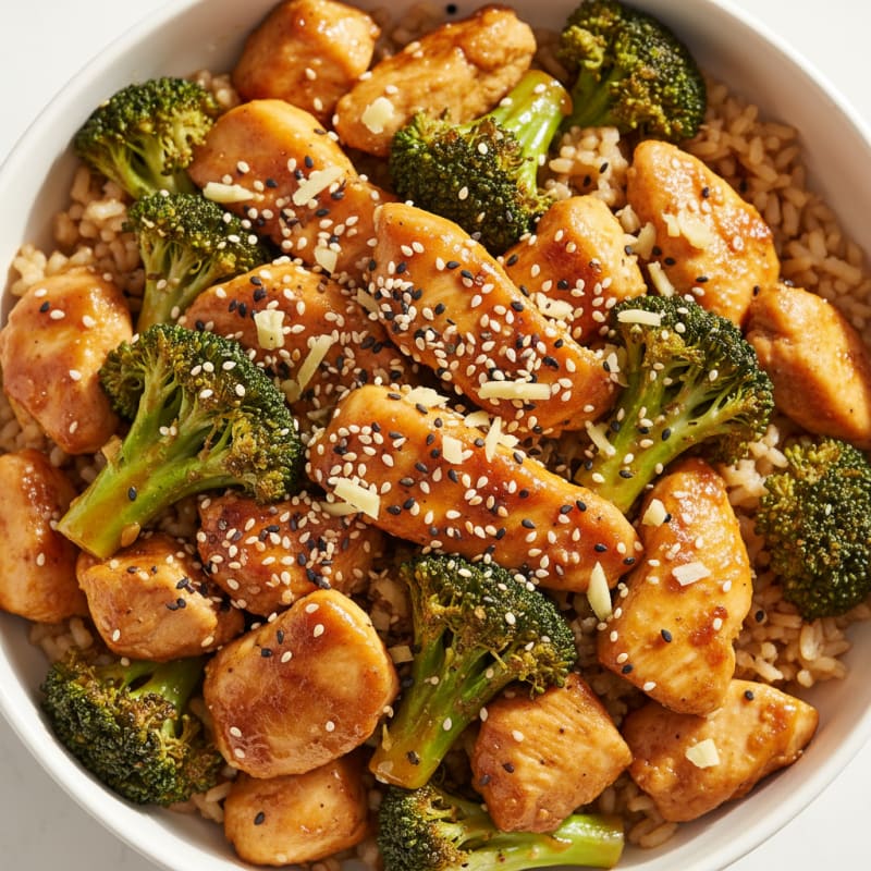 Sesame-Ginger Chicken with Broccoli