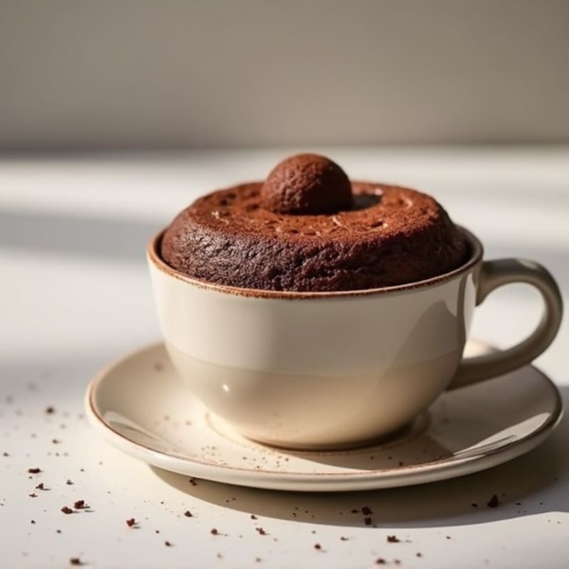 Rich Double Chocolate Protein Mug Cake