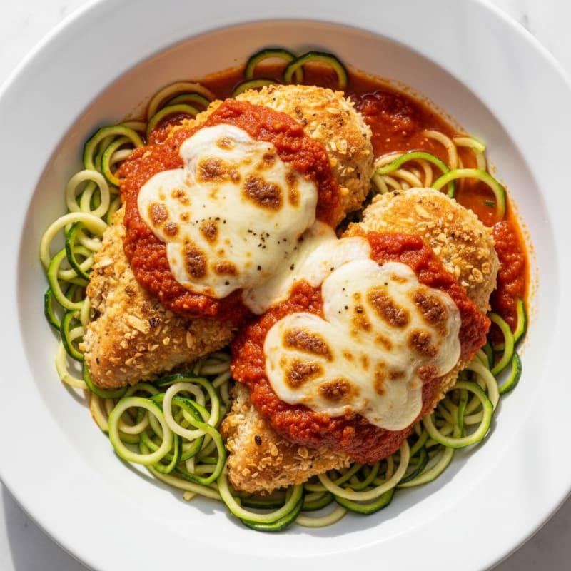 Crispy Baked Chicken Parmesan with Zesty Marinara