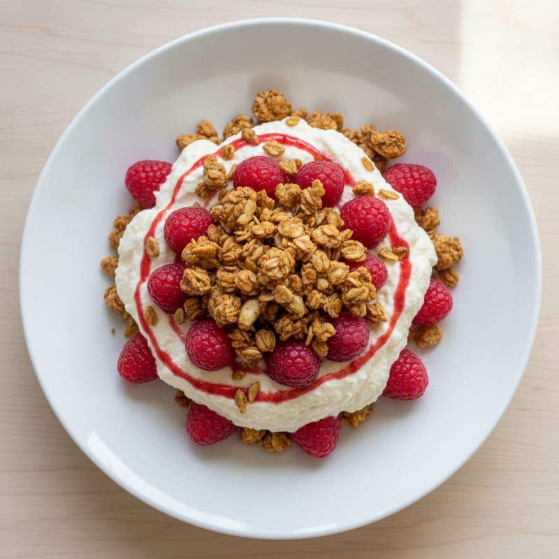 High-Protein Greek Yogurt Mousse with Fresh Berries