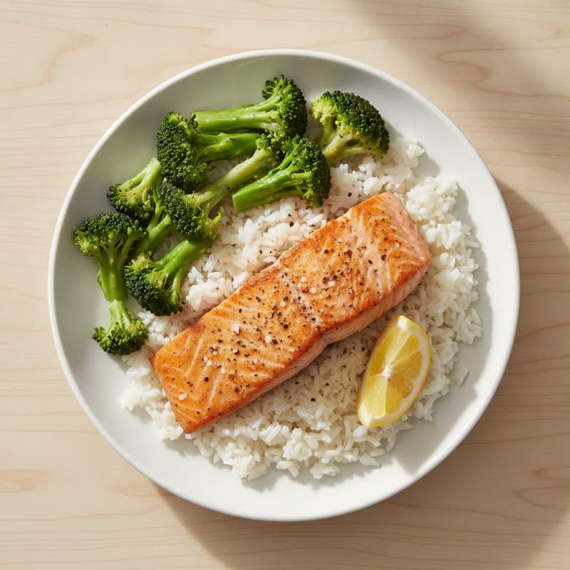 Pan-Seared Salmon with Jasmine Rice