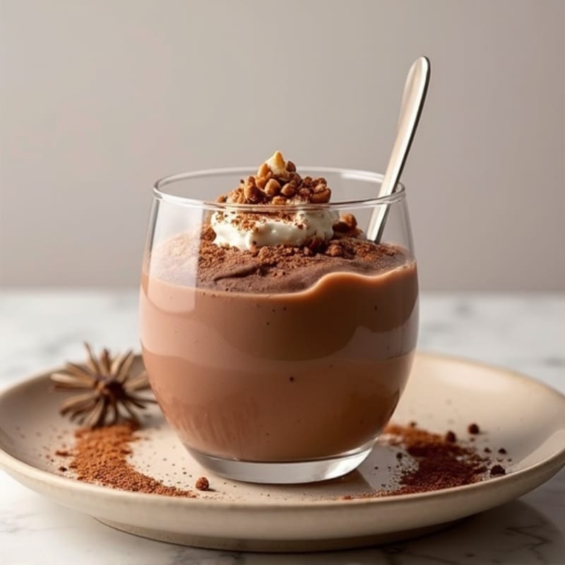 Chocolate Protein Chia Pudding with Peanut Butter Swirl