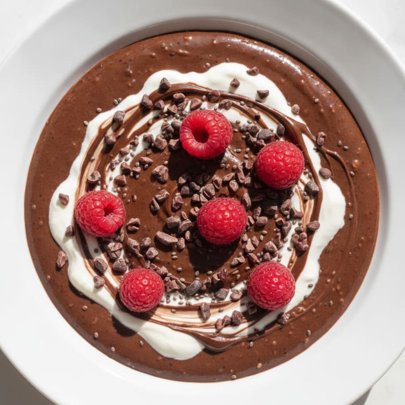 Silky Chocolate Protein Pudding with Greek Yogurt