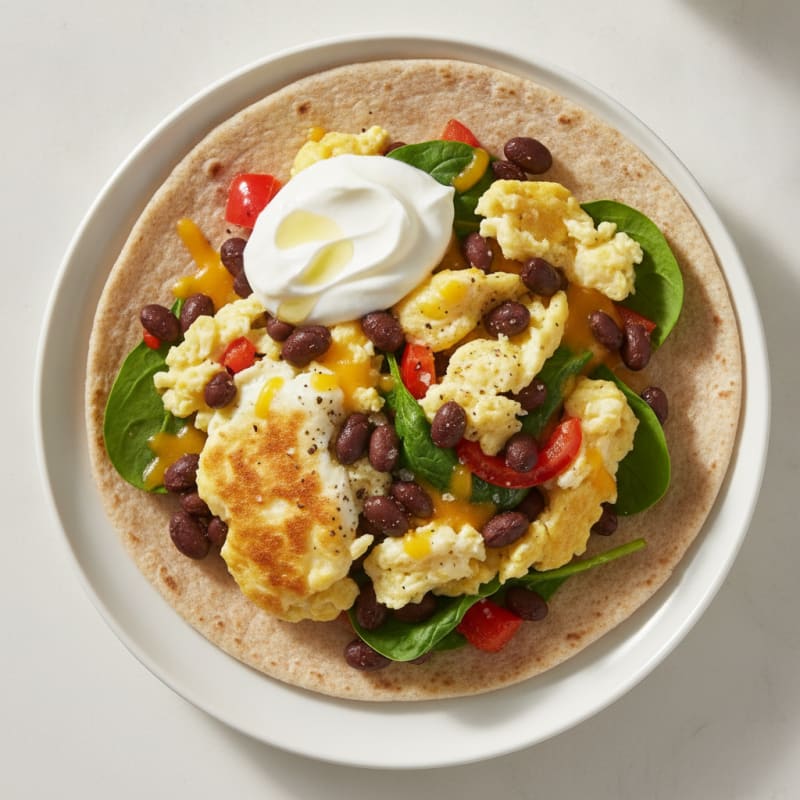 Hearty Black Bean Breakfast Burrito