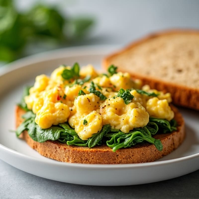 Egg White Scramble with Turkey and Spinach