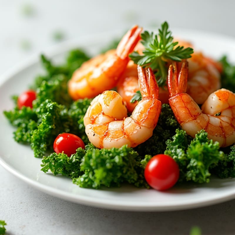 Crunchy Chili Oil Shrimp and Kale Salad