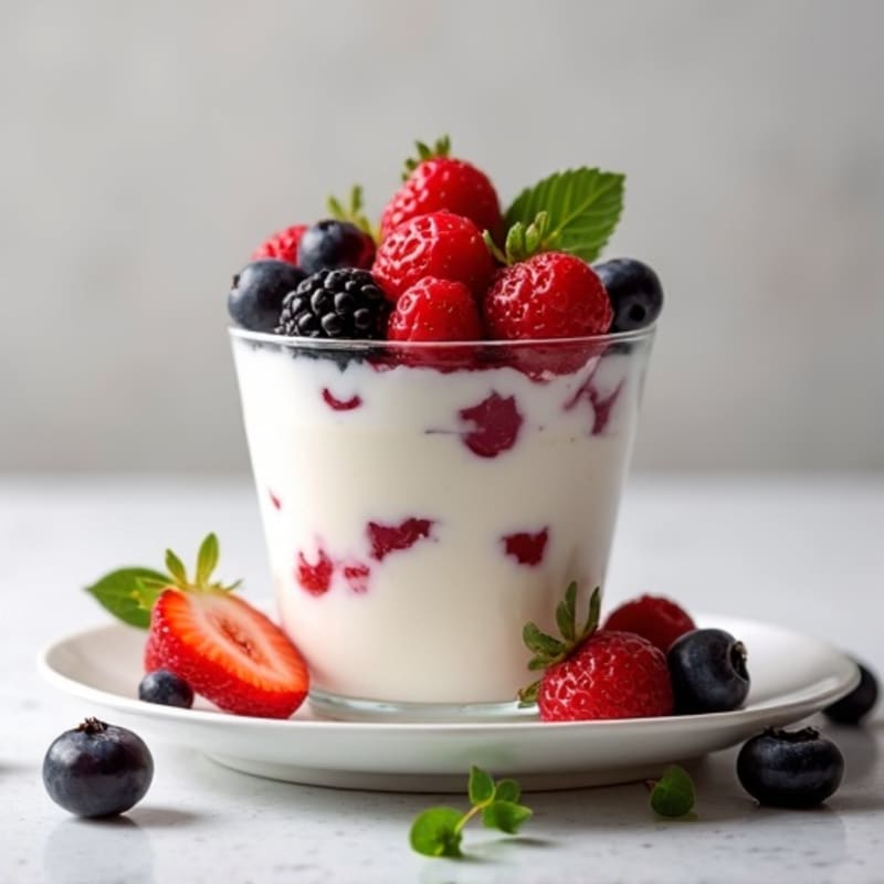 Creamy Greek Yogurt Protein Parfait with Mixed Berries