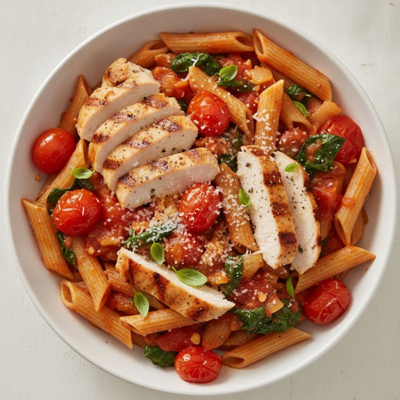 Chicken and Penne in Roasted Tomato Sauce