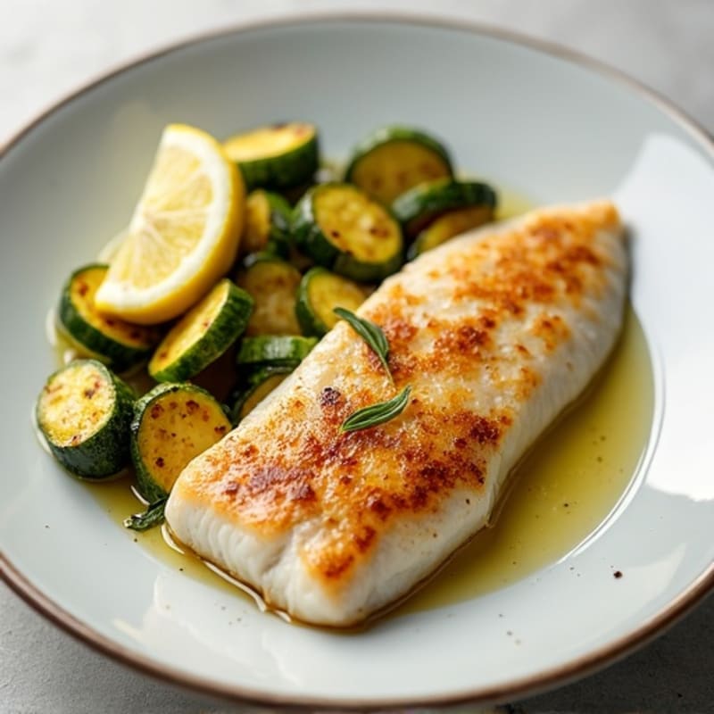 Seared Tilapia with Roasted Zucchini