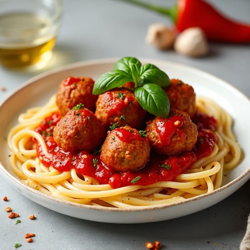 Spicy-Sweet Hot Honey Turkey Meatballs with Arrabbiata